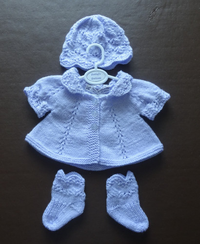 Hand knitted outfit for reborn - outfit,