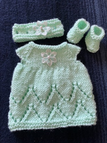 Hand knitted dolls outfit for - knitted,