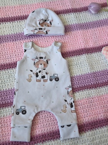 Dungarees with hat for mini