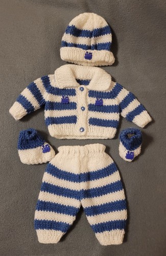 Hand knitted dolls clothes - dolls,