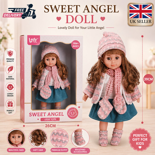 Brown hair reborn - baby, doll