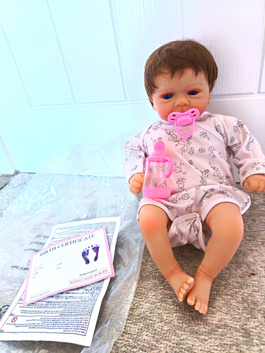 Bzdoll reborn baby doll brown - doll,
