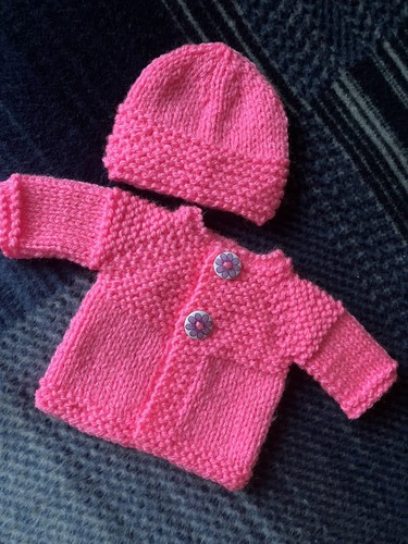 Hand knitted dolls clothes - dolls,