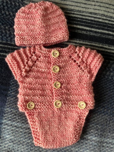 Hand knitted dolls clothes - hand,