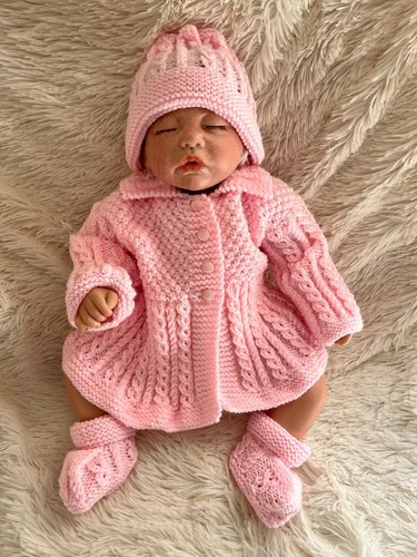 Hand knitted girl baby - hand-knitted,