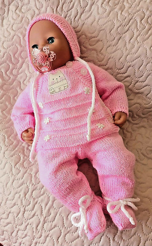 Hand knitted all - hand, romper