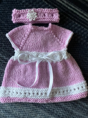 Hand knitted dolls outfit - hand,